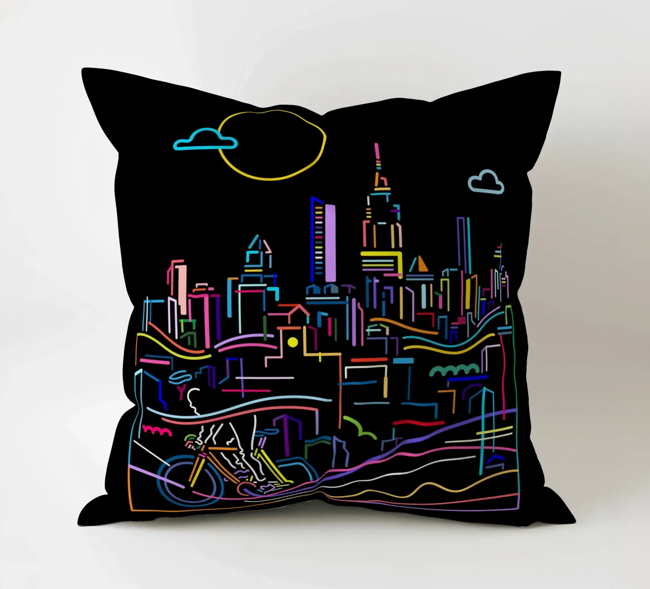Inner city decorative cushion by The Cyclist