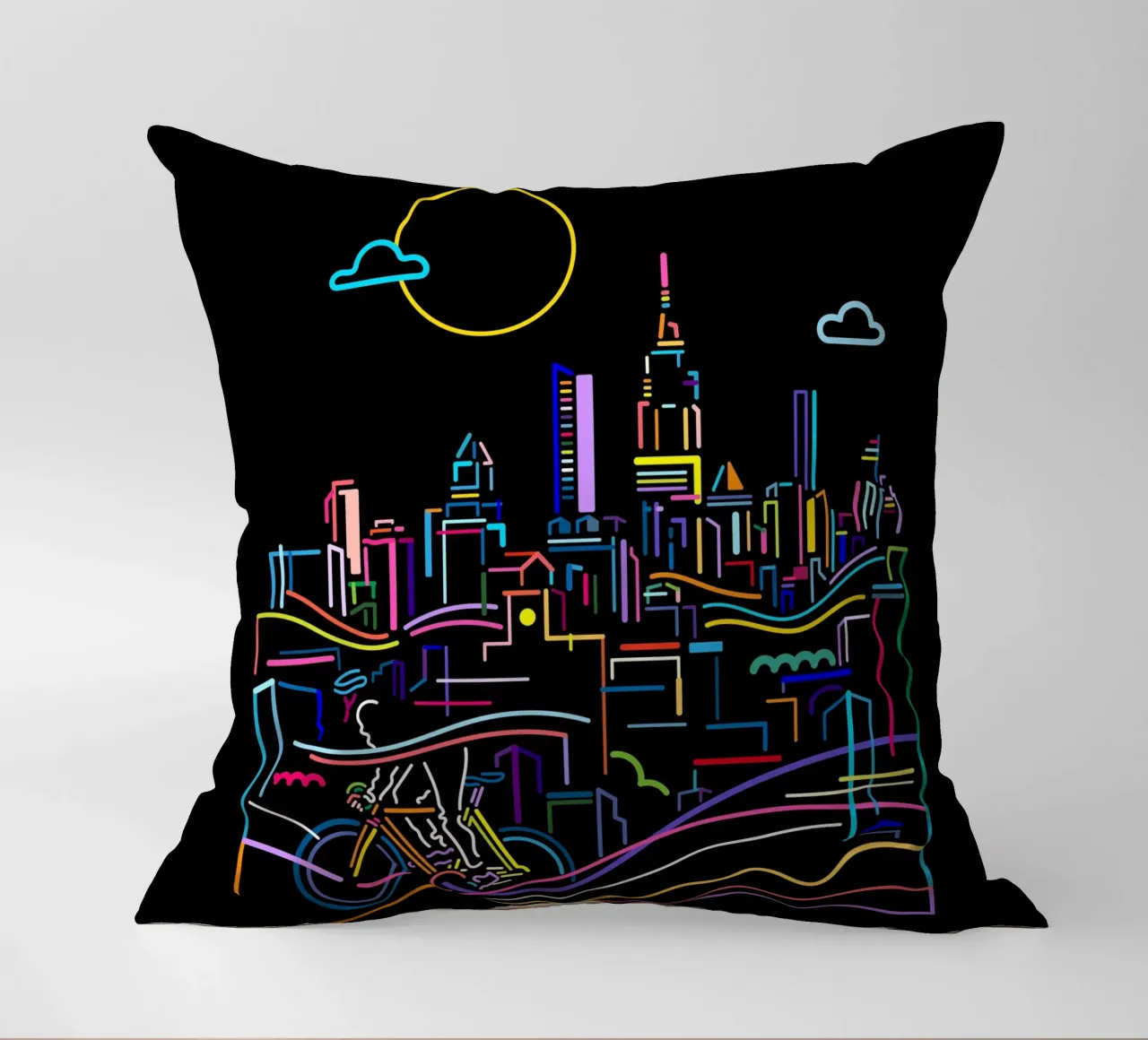 Inner city decorative cushion by The Cyclist