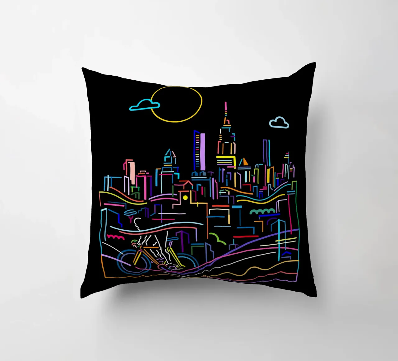 Inner city decorative cushion by The Cyclist