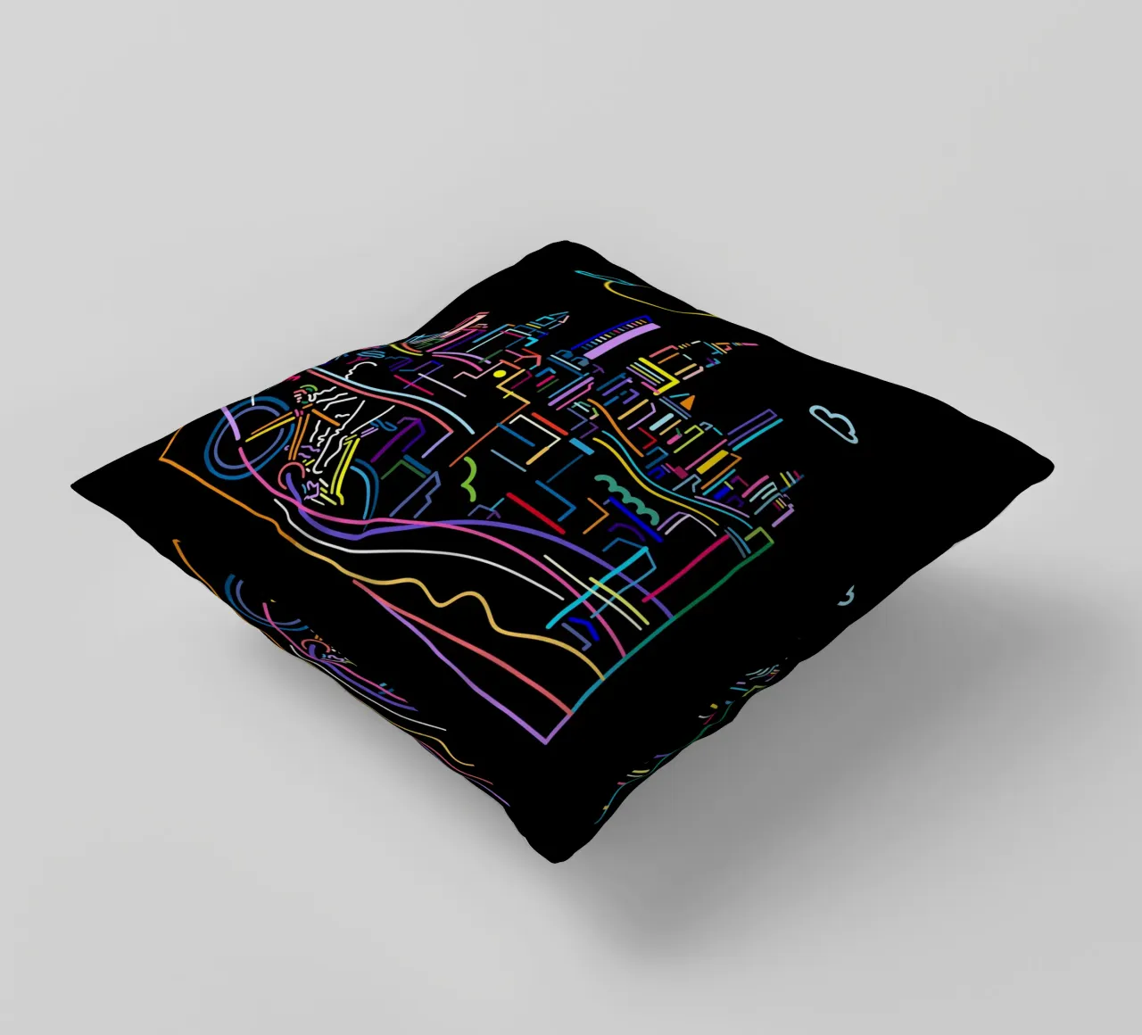 Inner city decorative cushion by The Cyclist