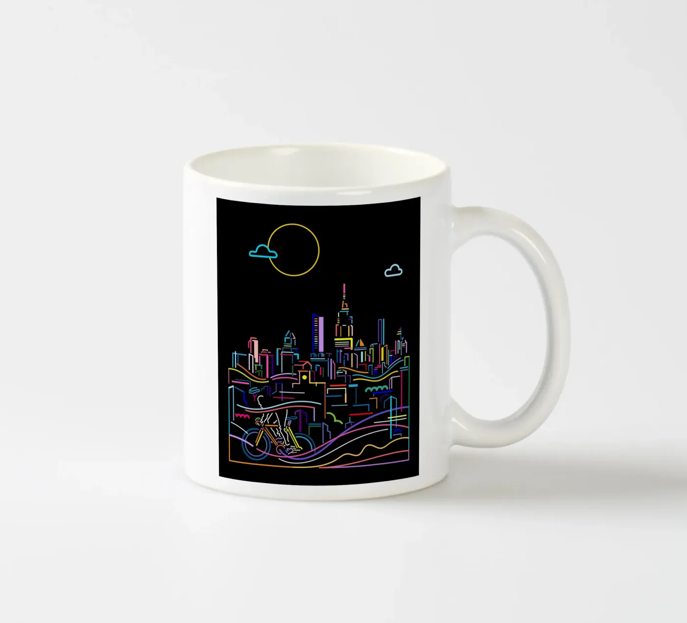 Inner city ceramic mug by The Cyclist
