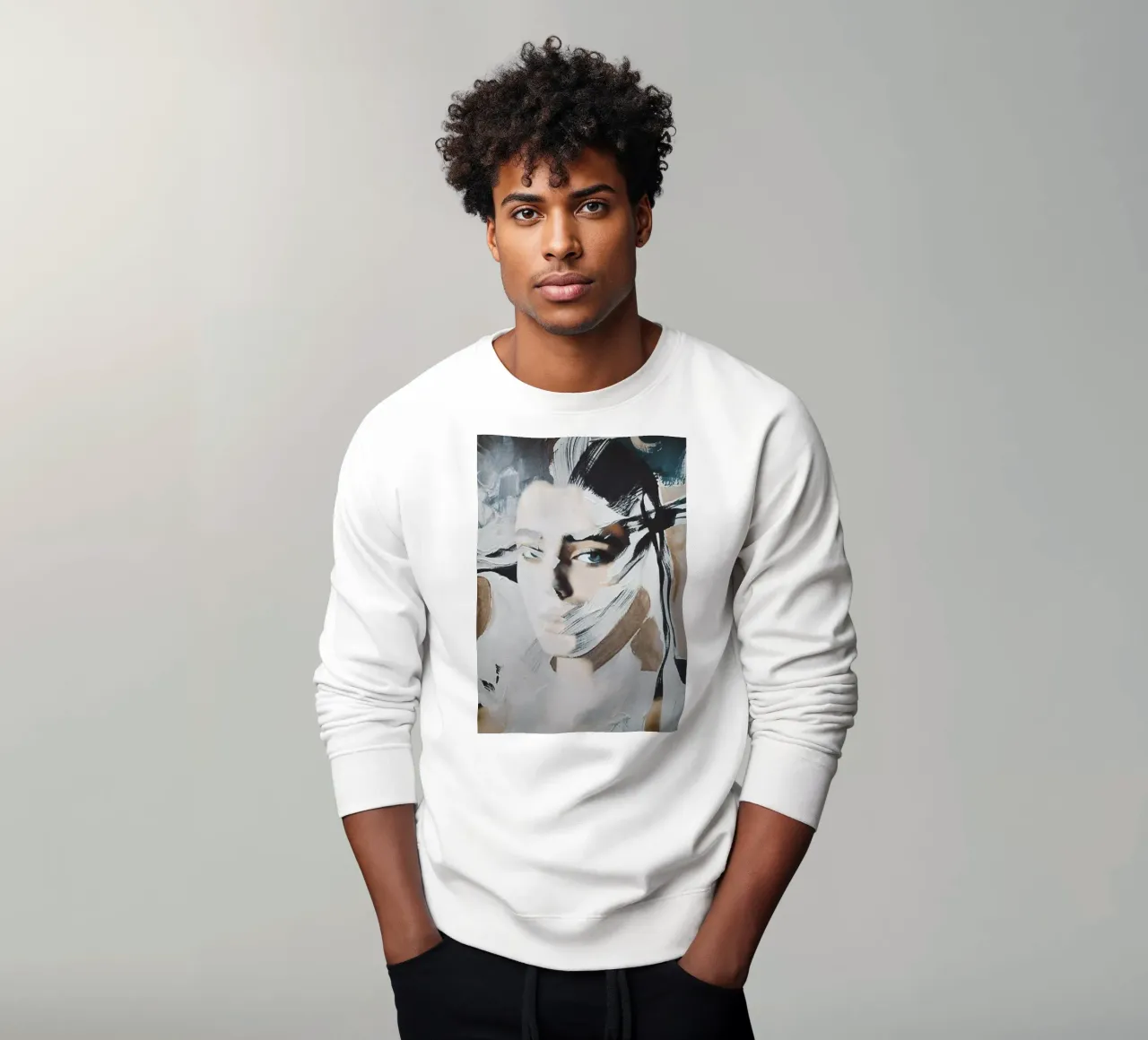 abstraktes Porträt Sweatshirt von dada22
