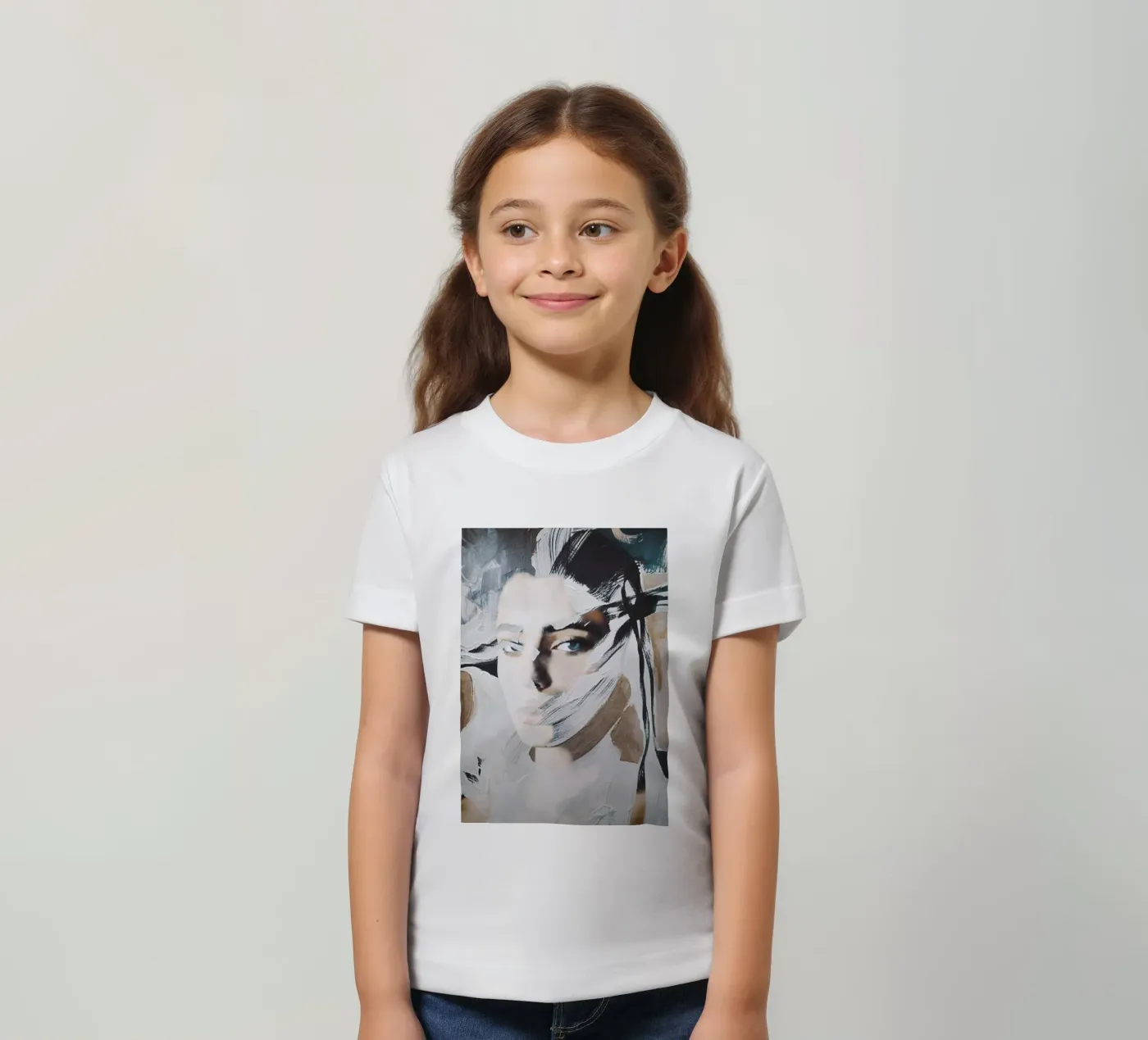 abstract portret kinder t-shirt van dada22