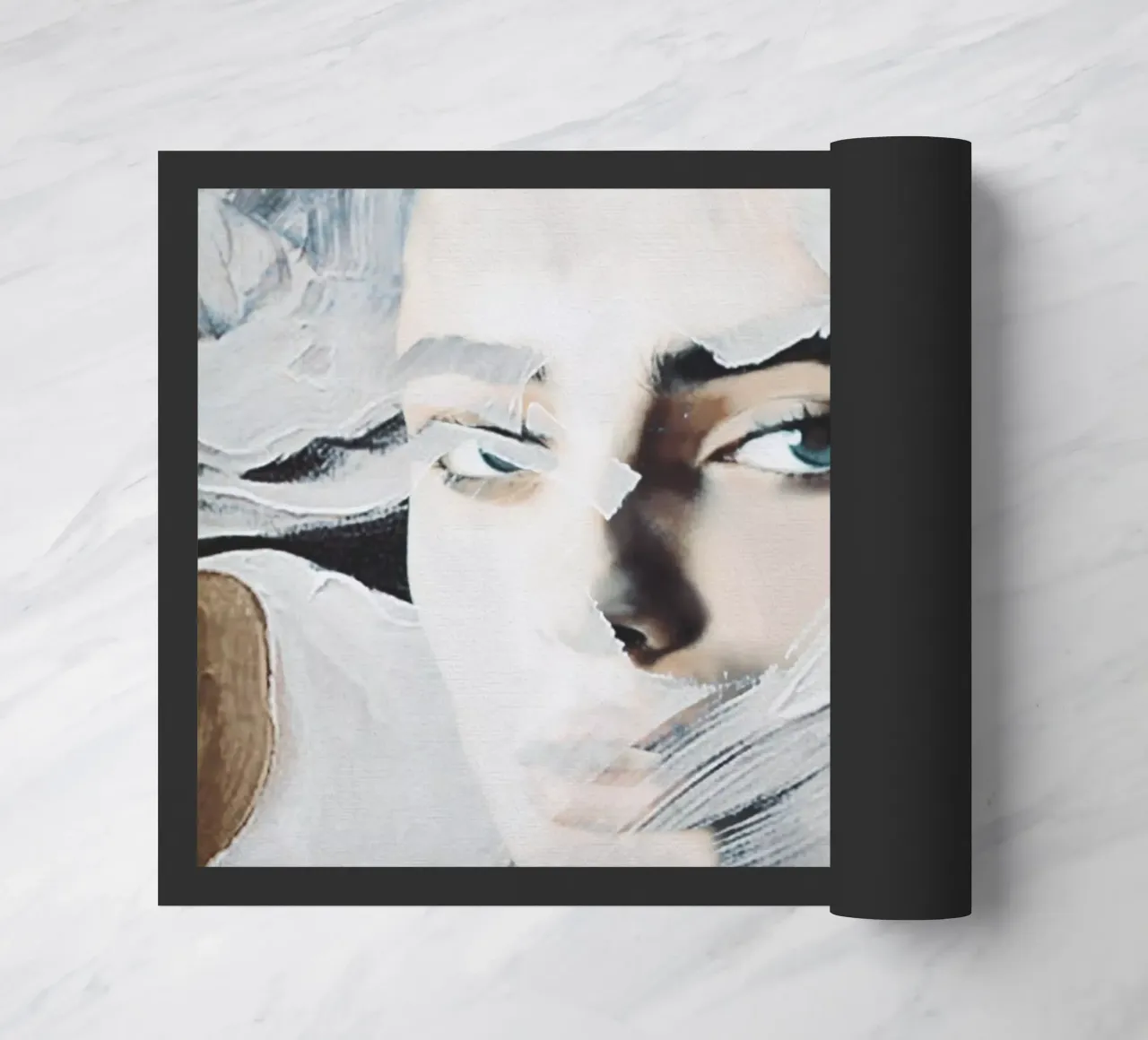 abstract portrait doormat by dada22