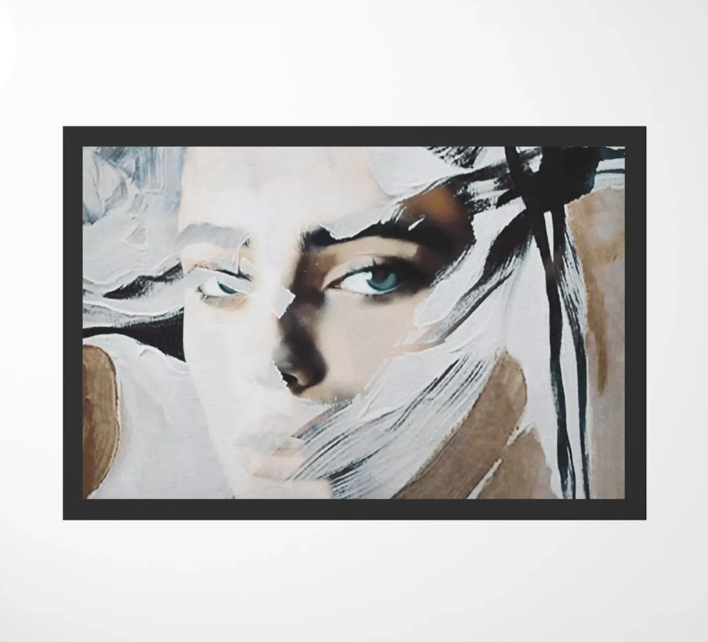 abstract portrait doormat by dada22