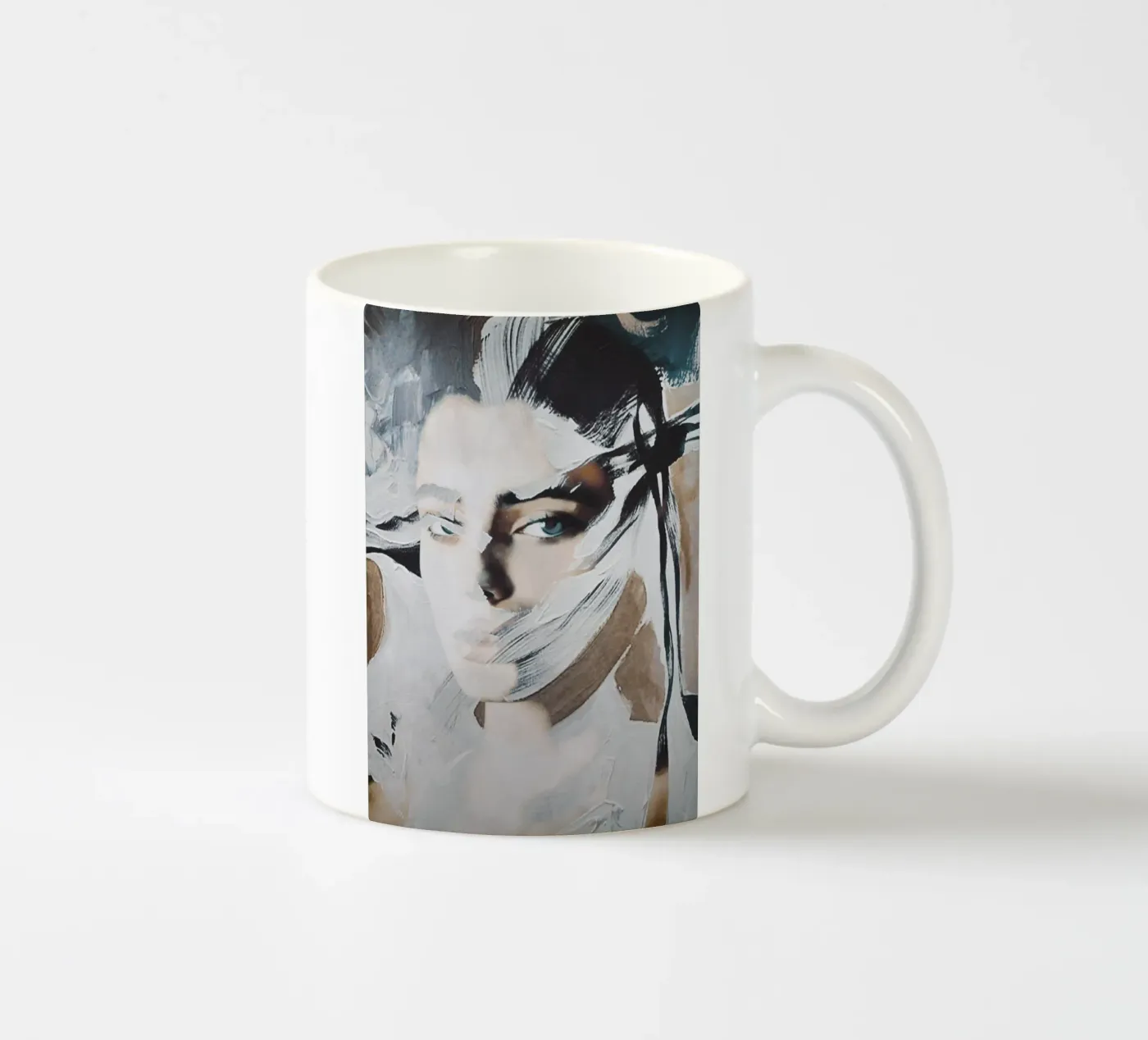 abstract portrait ceramic mug by dada22