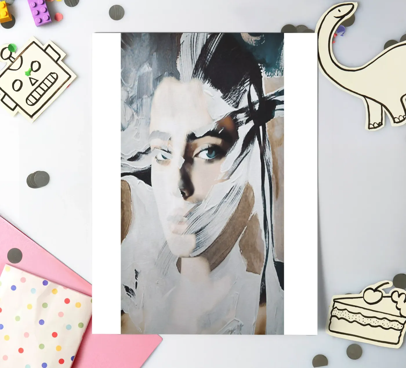 abstract portrait sticker sheet by dada22