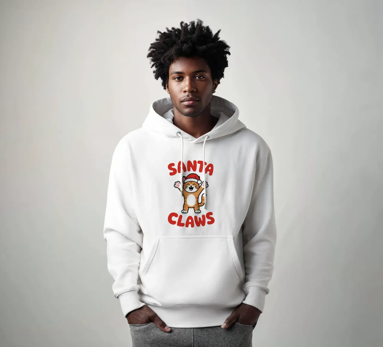 Santa Claws felpa con cappuccio da edsonramosart