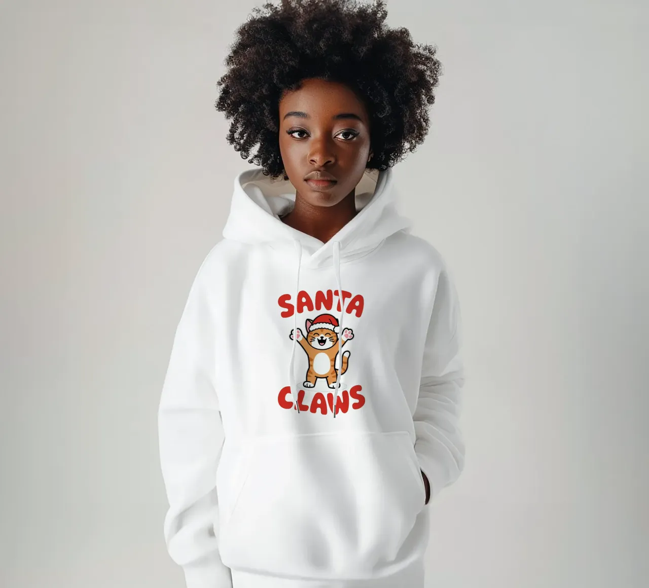 Santa Claws felpa con cappuccio da edsonramosart