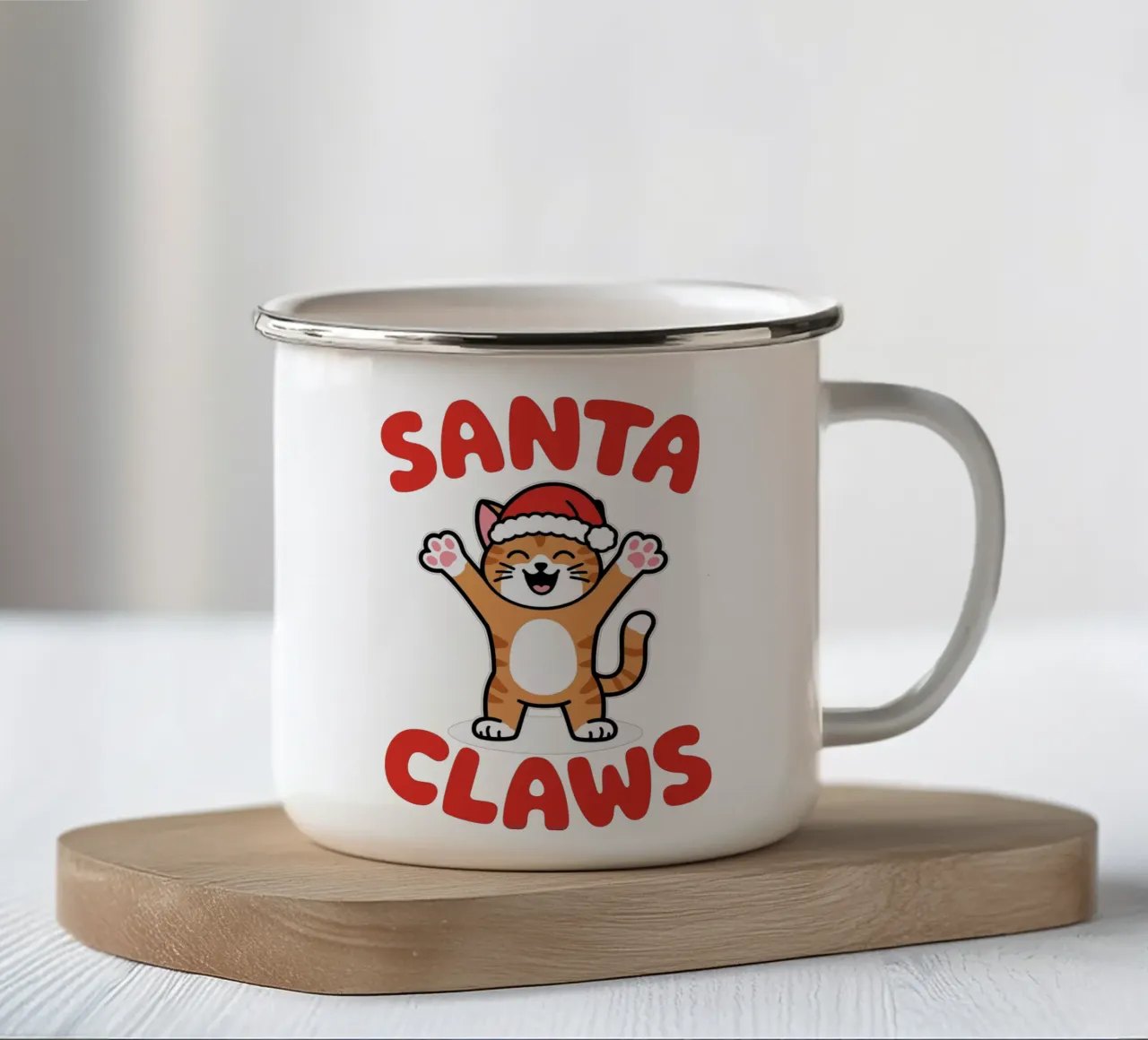 Santa Claws tazza in smalto da edsonramosart