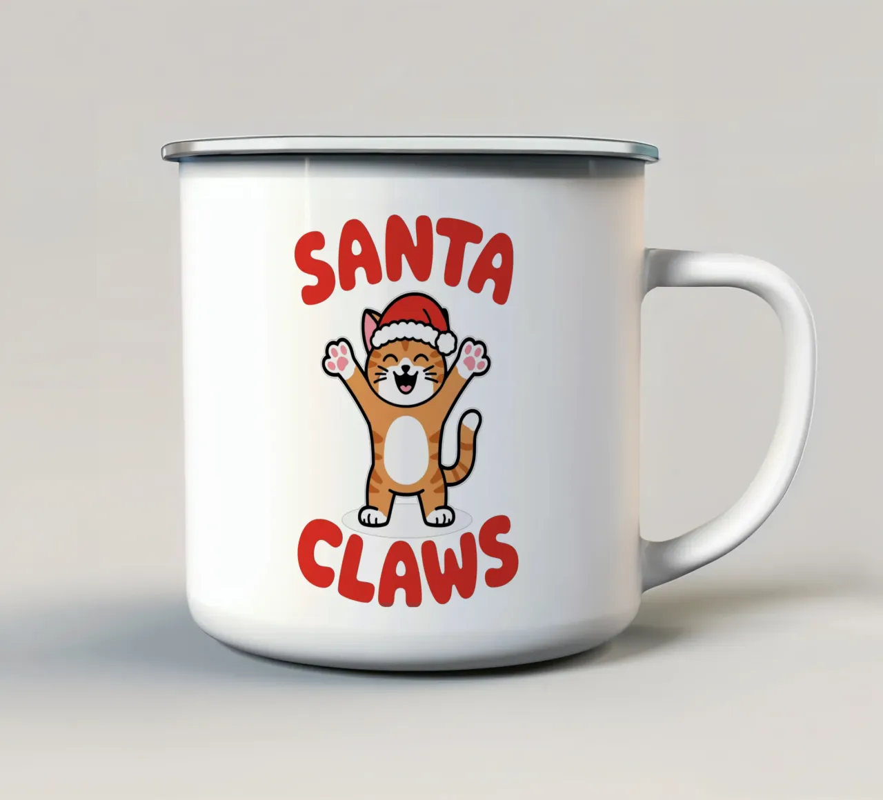 Santa Claws tazza in smalto da edsonramosart