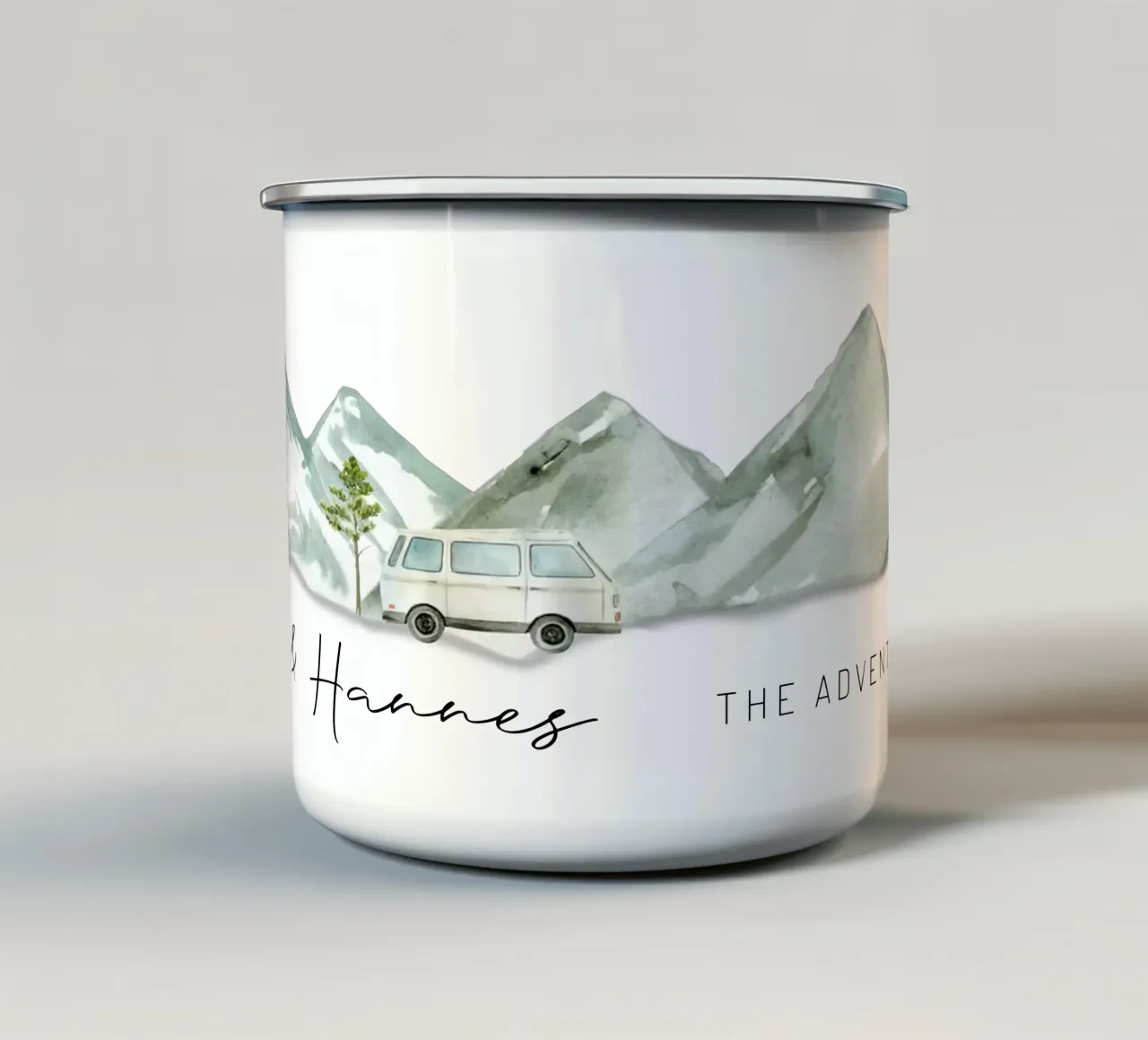 Personalisierte Emaille Tasse zur Hochzeit Camper Tasse Paar tazza in smalto da Wunderbarwir