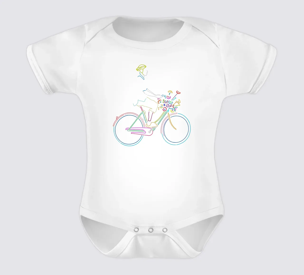 Cavalcare con i fiori body neonato maniche corte da The Cyclist