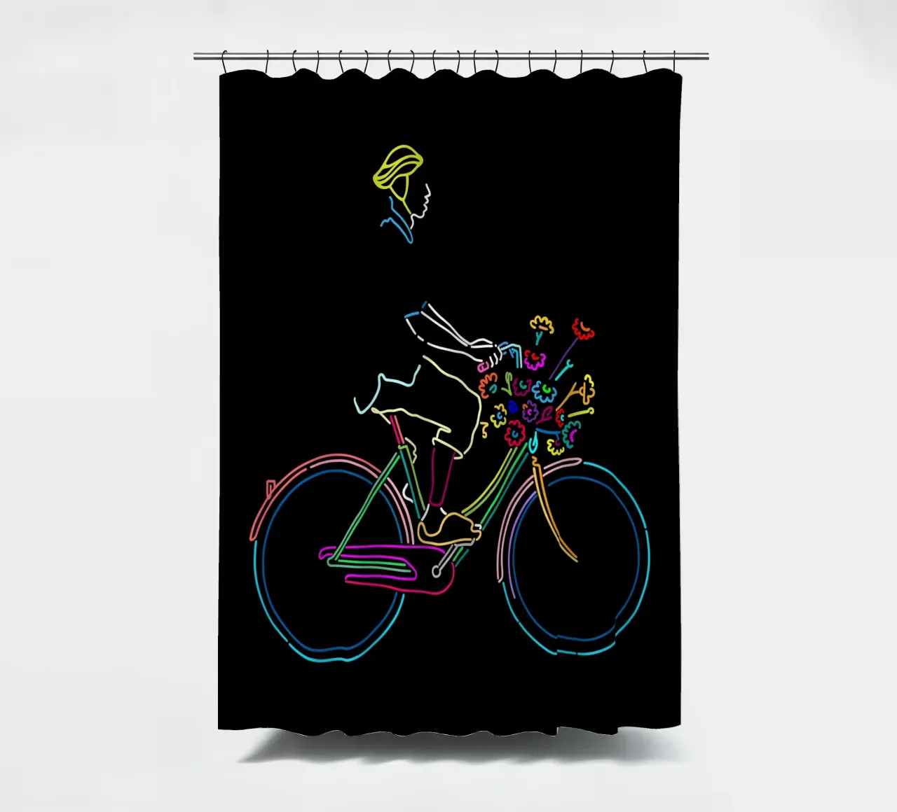 Cavalcare con i fiori tenda da doccia da The Cyclist