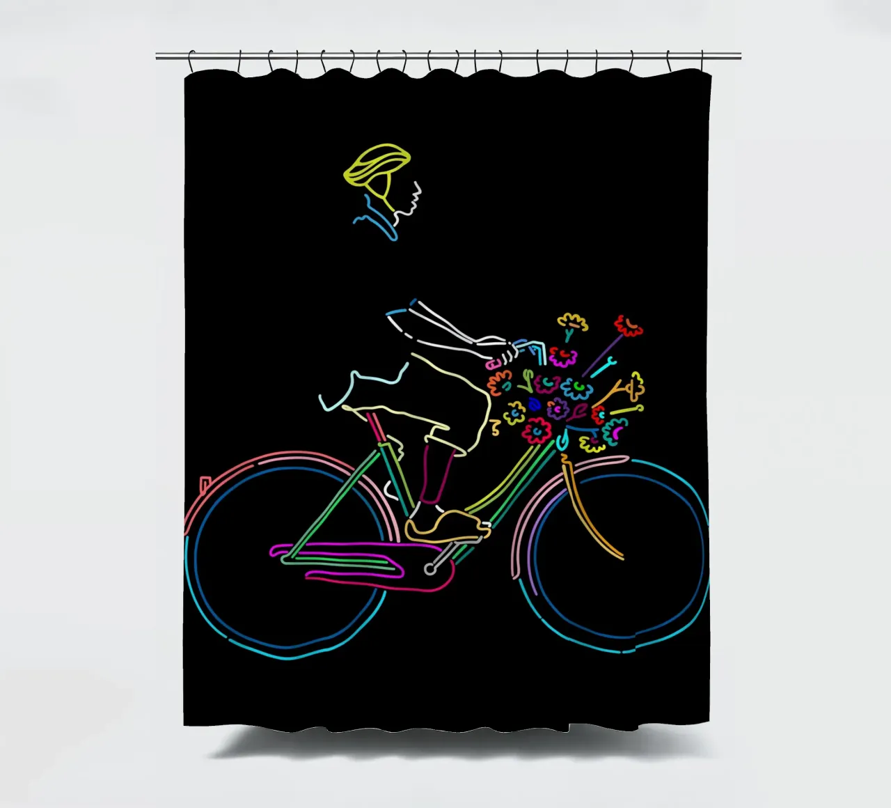 Cavalcare con i fiori tenda da doccia da The Cyclist