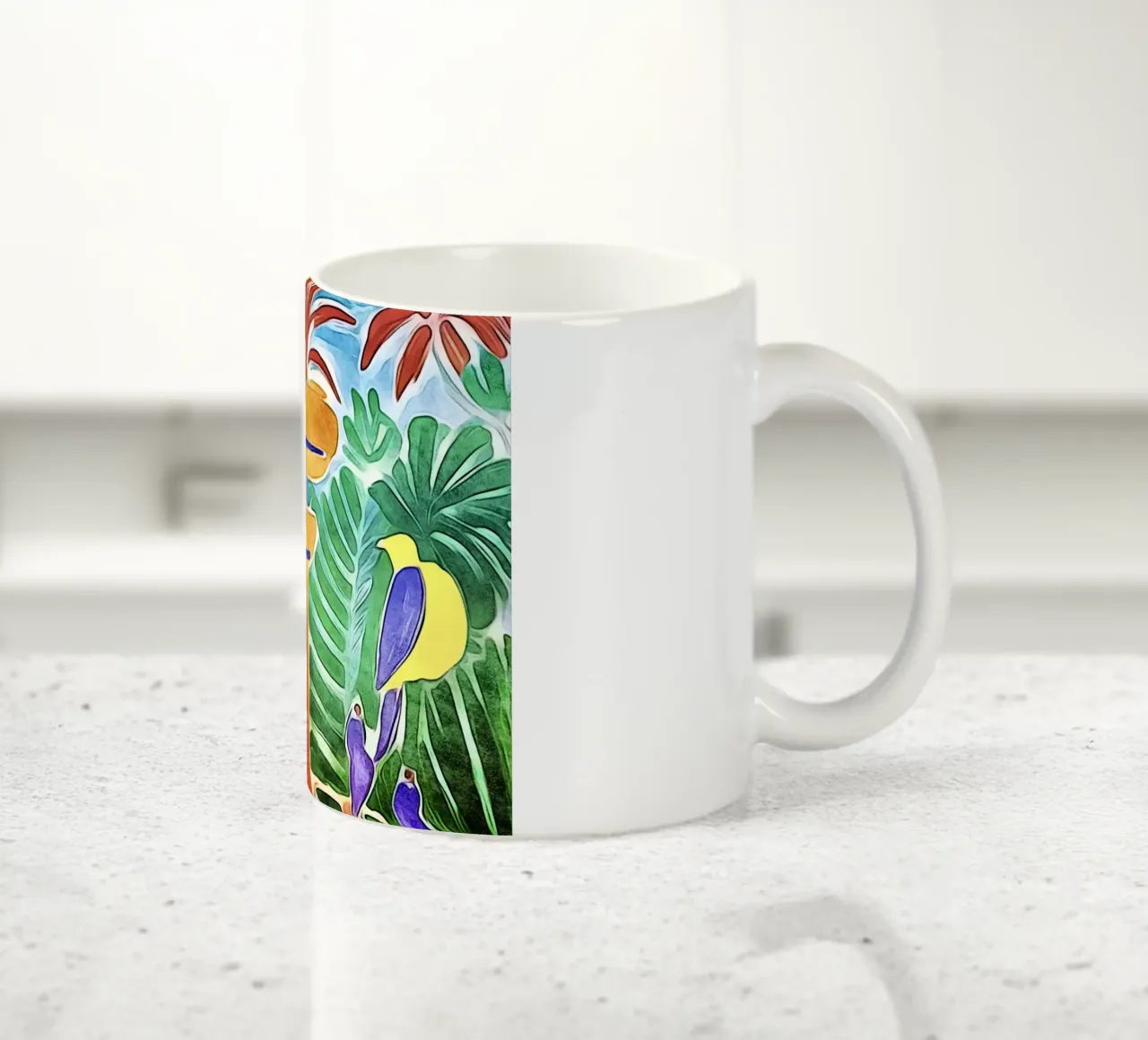 Fontana con uccelli tazza in ceramica da ZAMART