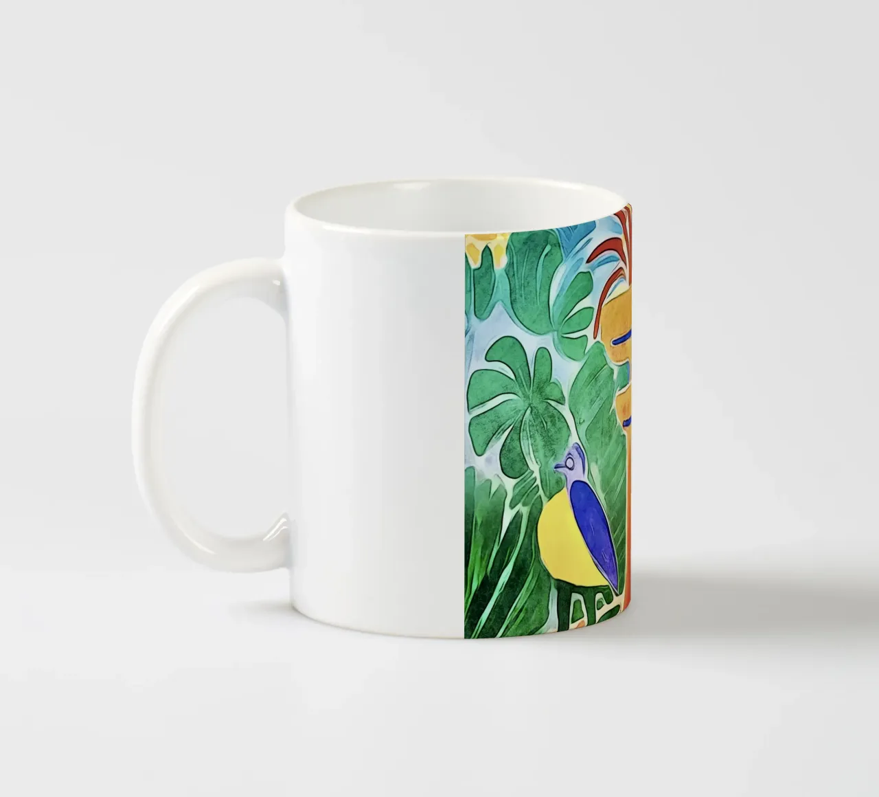 Fontana con uccelli tazza in ceramica da ZAMART