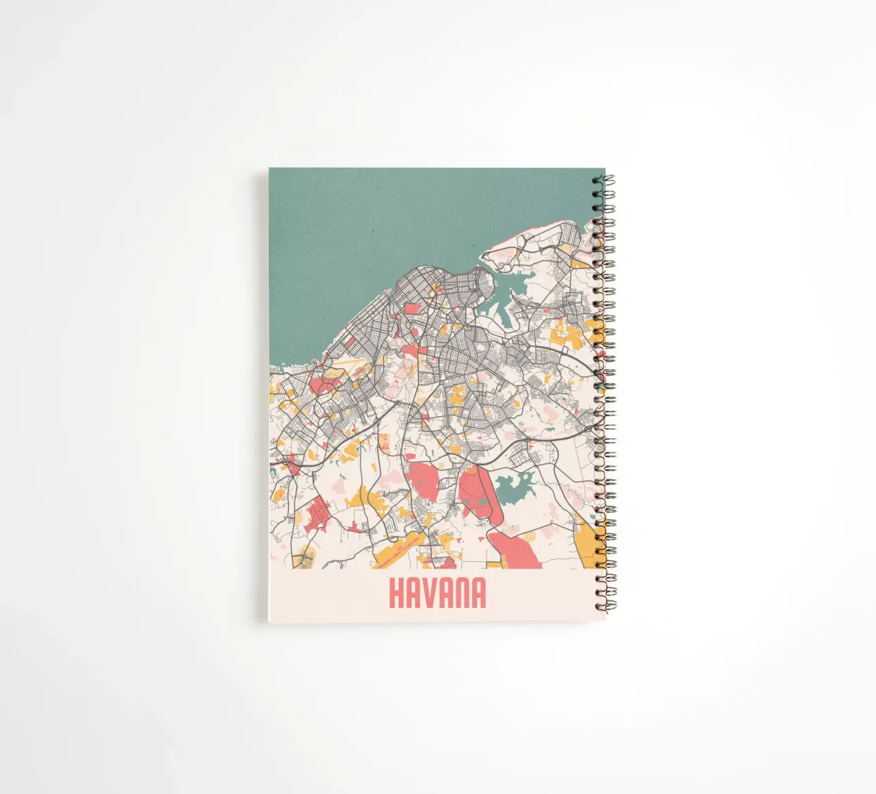 Experience Havana - Stylish city map in FineArt Print spiral notebook by MOOODZART