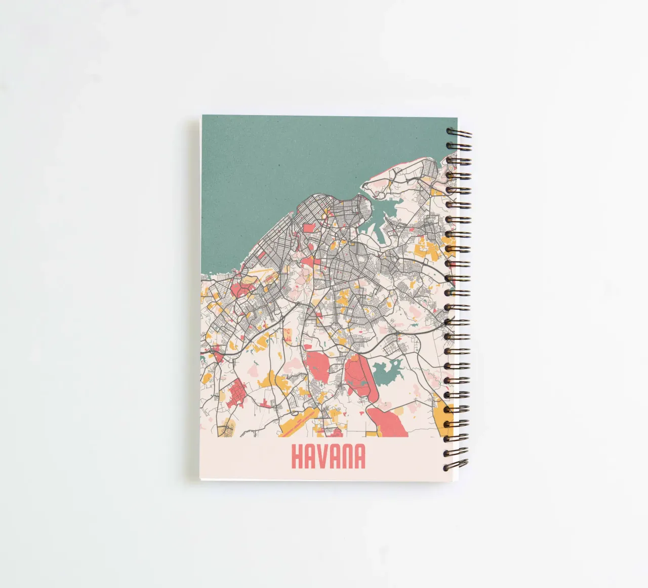 Experience Havana - Stylish city map in FineArt Print spiral notebook by MOOODZART