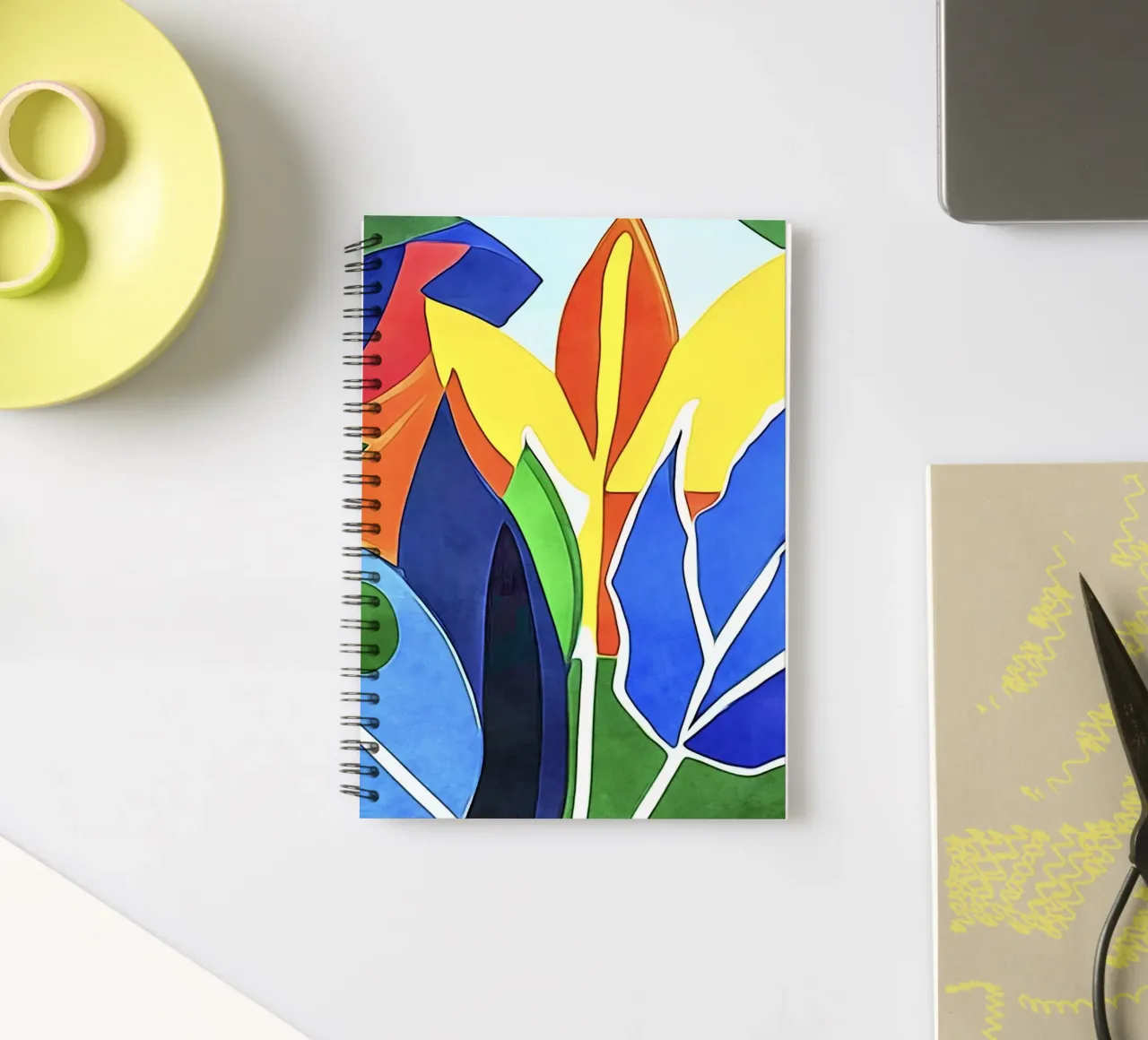 Feuilles multicolores, motif #2 carnet à spirale de ZAMART