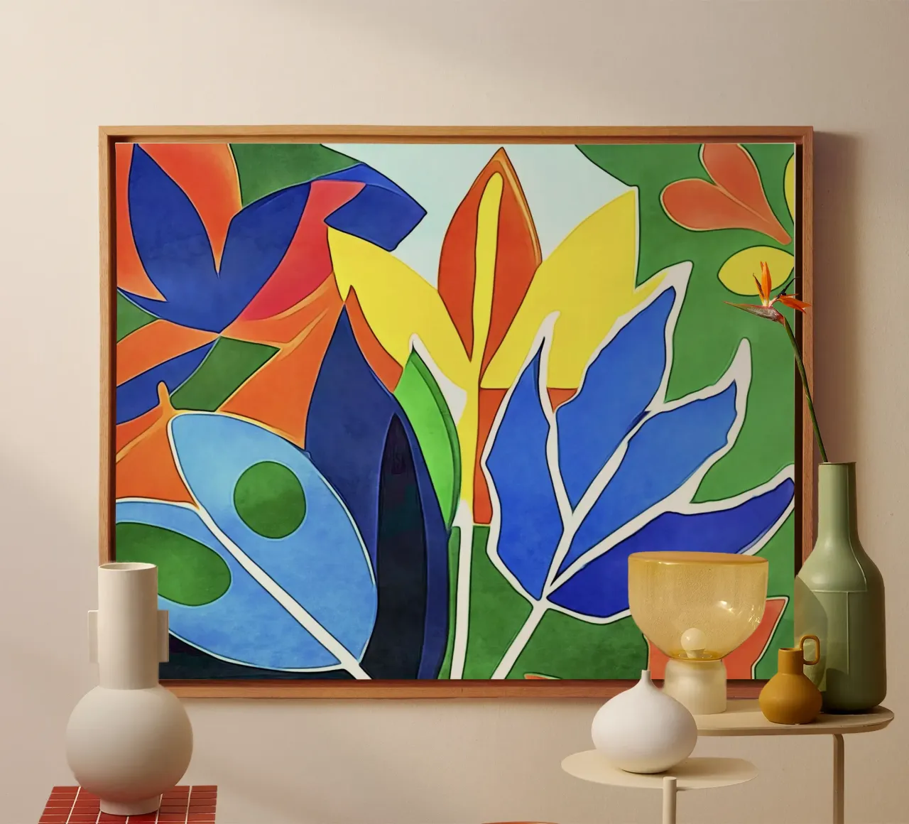 Hojas de colores, motivo nº 2 lienzo de ZAMART