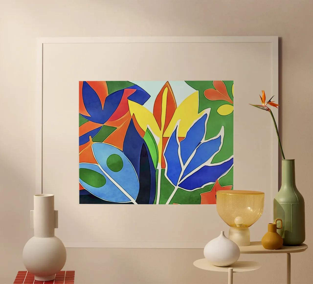 Feuilles multicolores, motif #2 hahnemühle de ZAMART