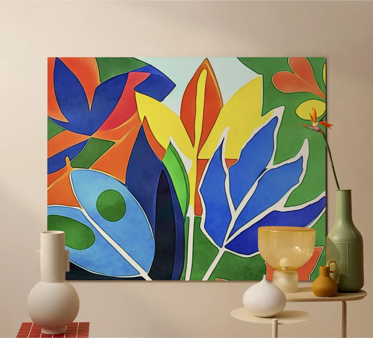 Feuilles multicolores, motif #2 hahnemühle de ZAMART
