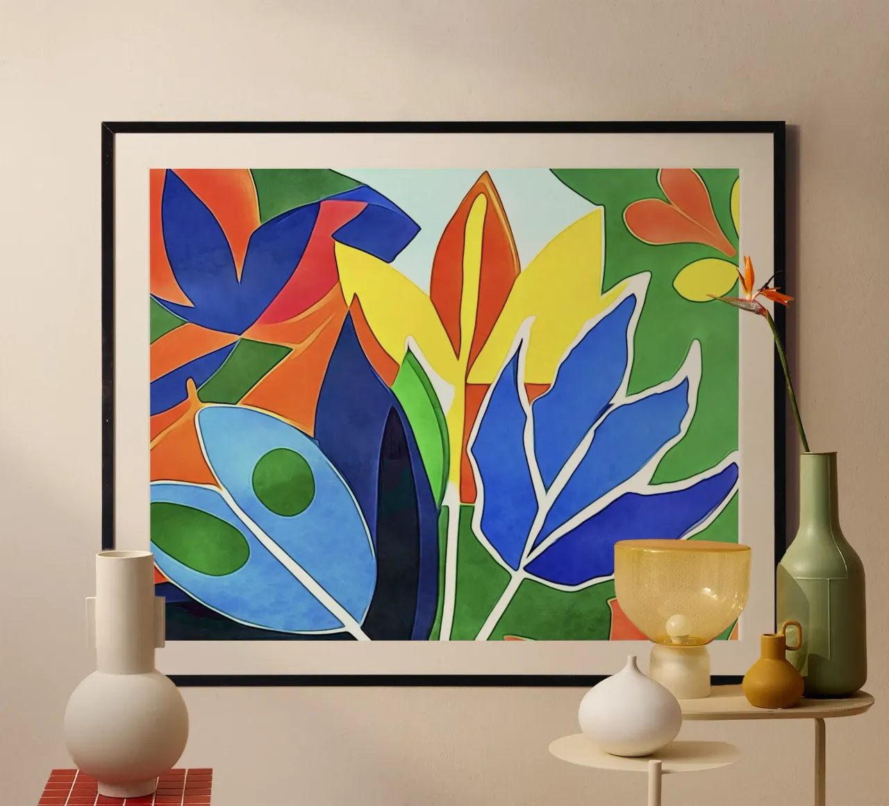 Feuilles multicolores, motif #2 hahnemühle de ZAMART