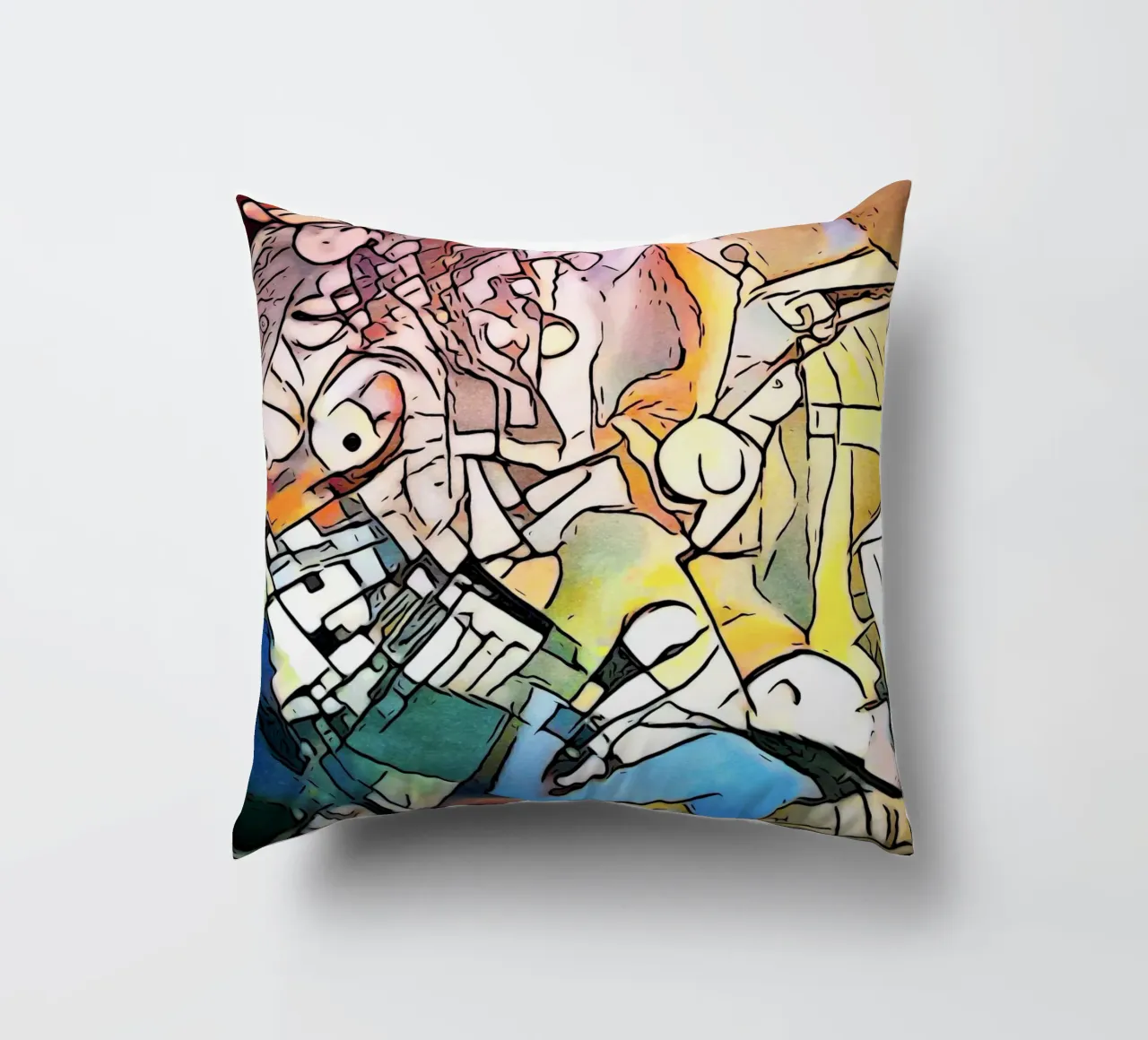 Homage to Picasso - The Women decorative cushion by ZAMART