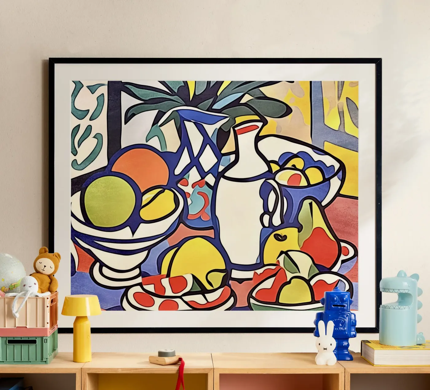 Milk and fruit poster de ZAMART