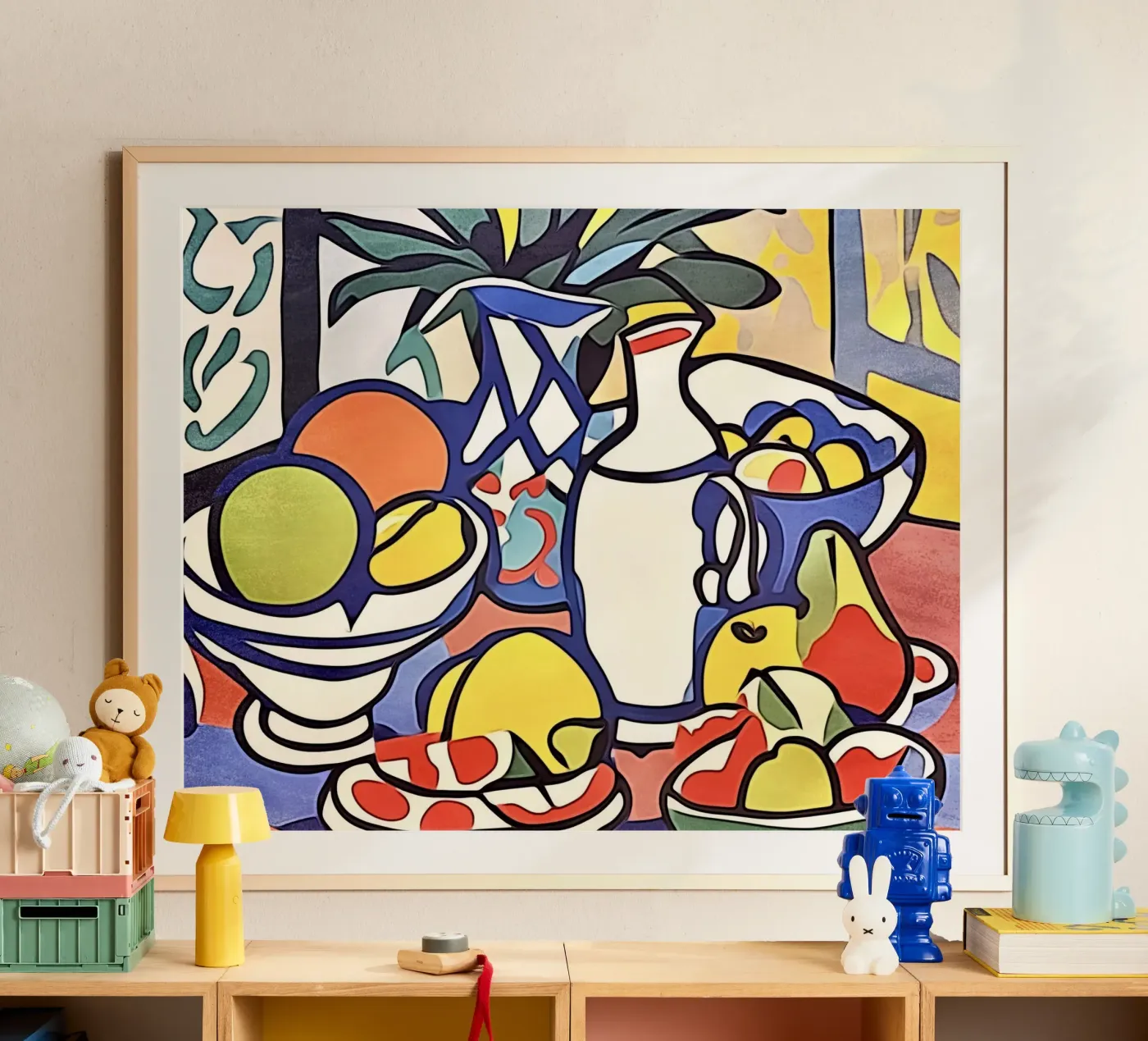 Milk and fruit poster de ZAMART