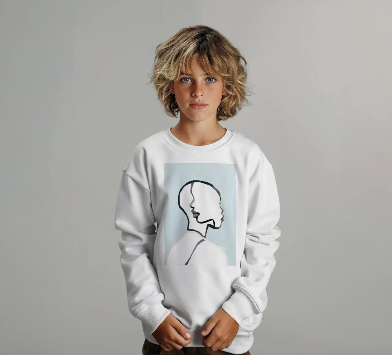 ritratto minimale felpa bambino da dada22