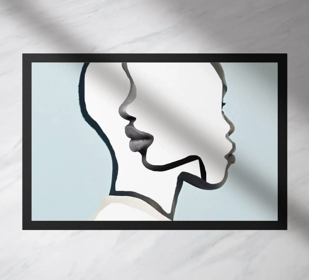 minimal portrait doormat by dada22