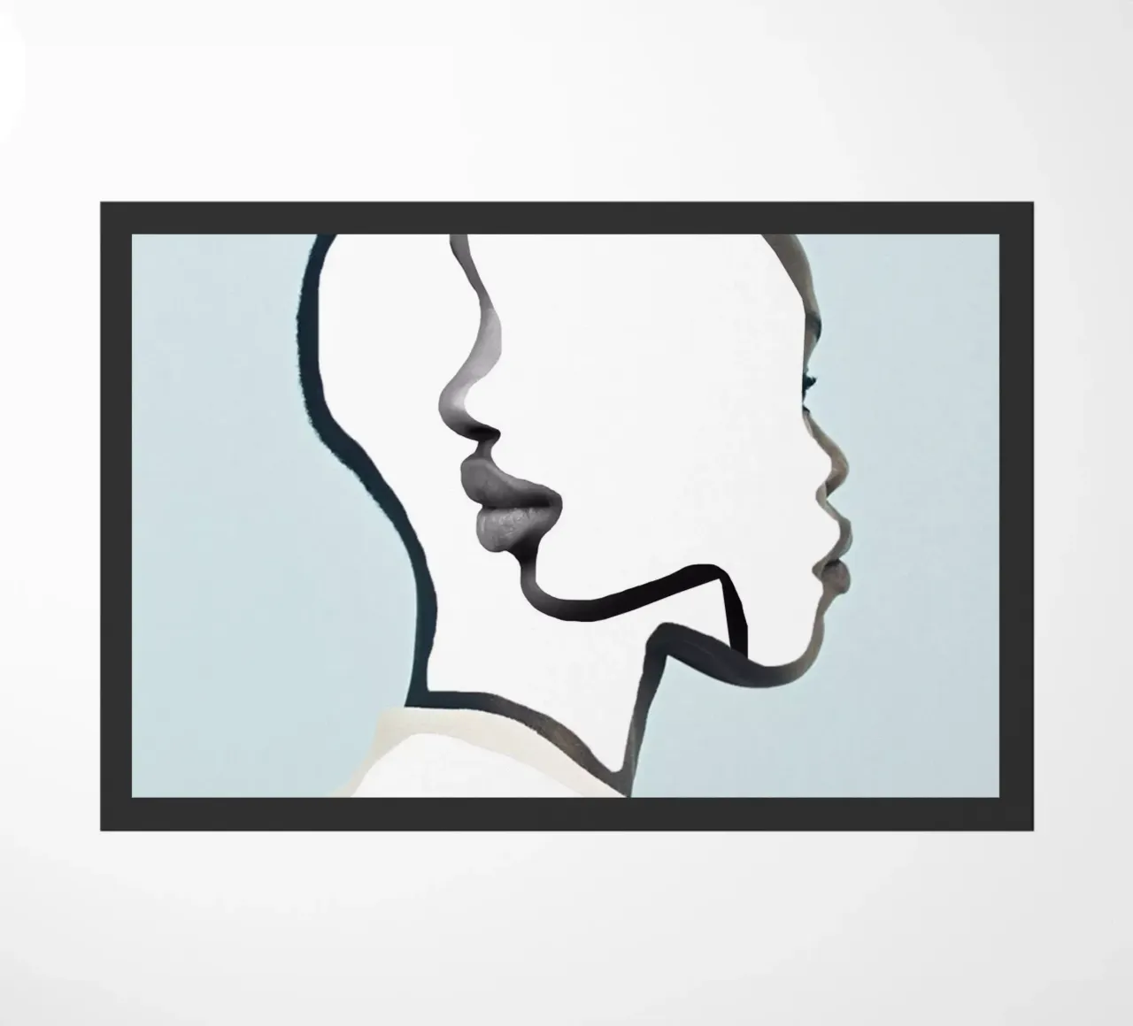 minimal portrait doormat by dada22