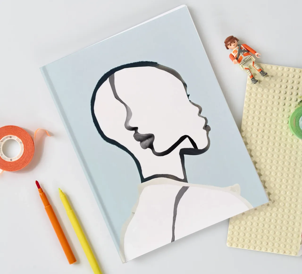 minimal portrait notebook by dada22