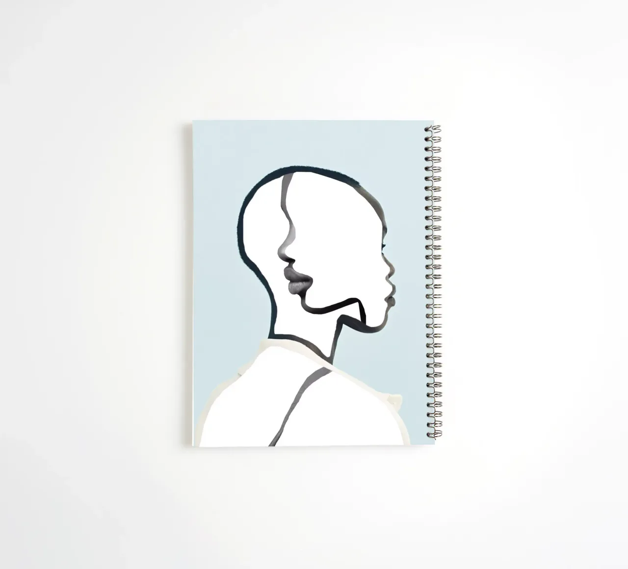 minimal portrait spiral notebook by dada22