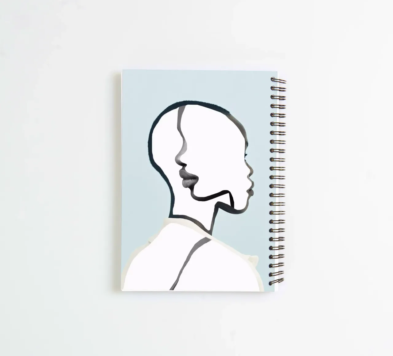 minimal portrait spiral notebook by dada22