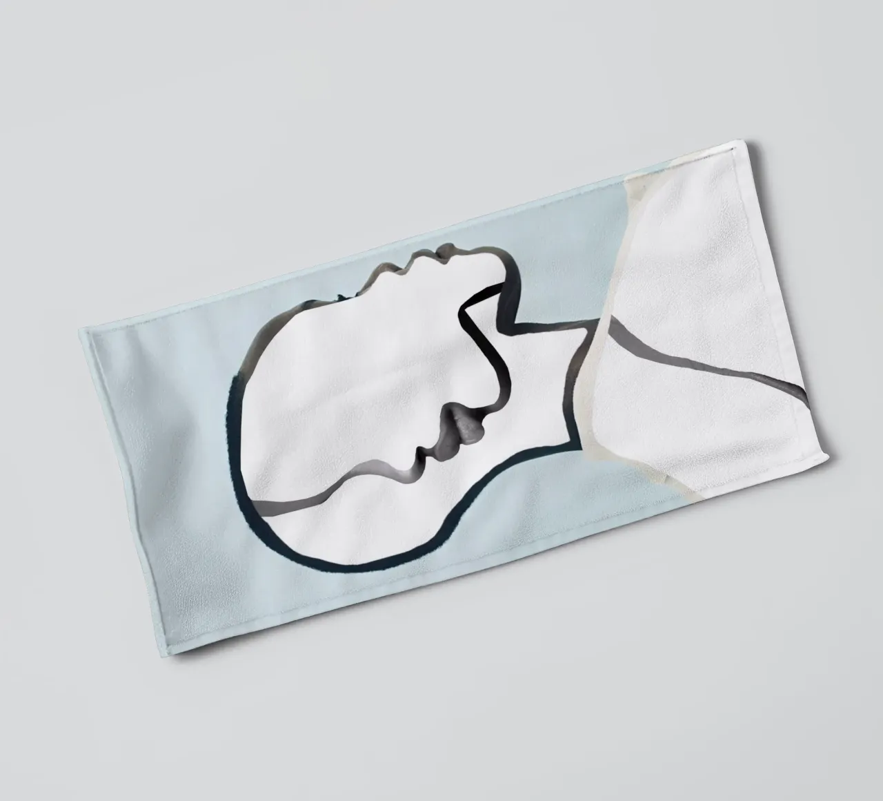 minimal portrait towel by dada22