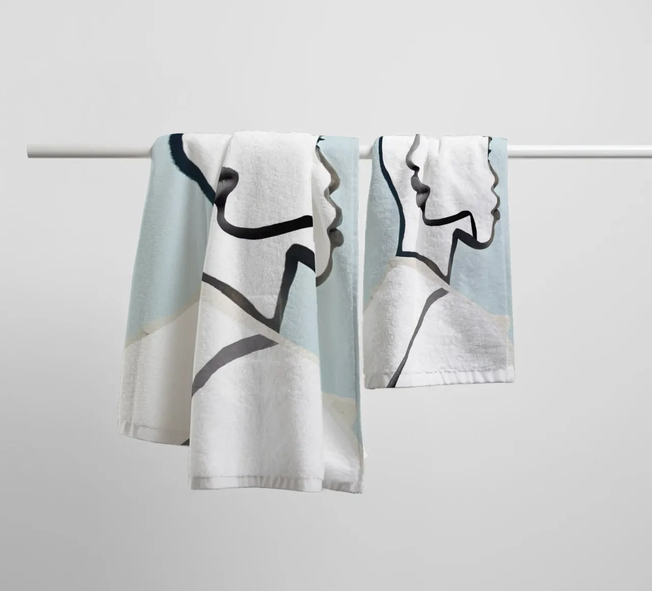 minimal portrait towel by dada22