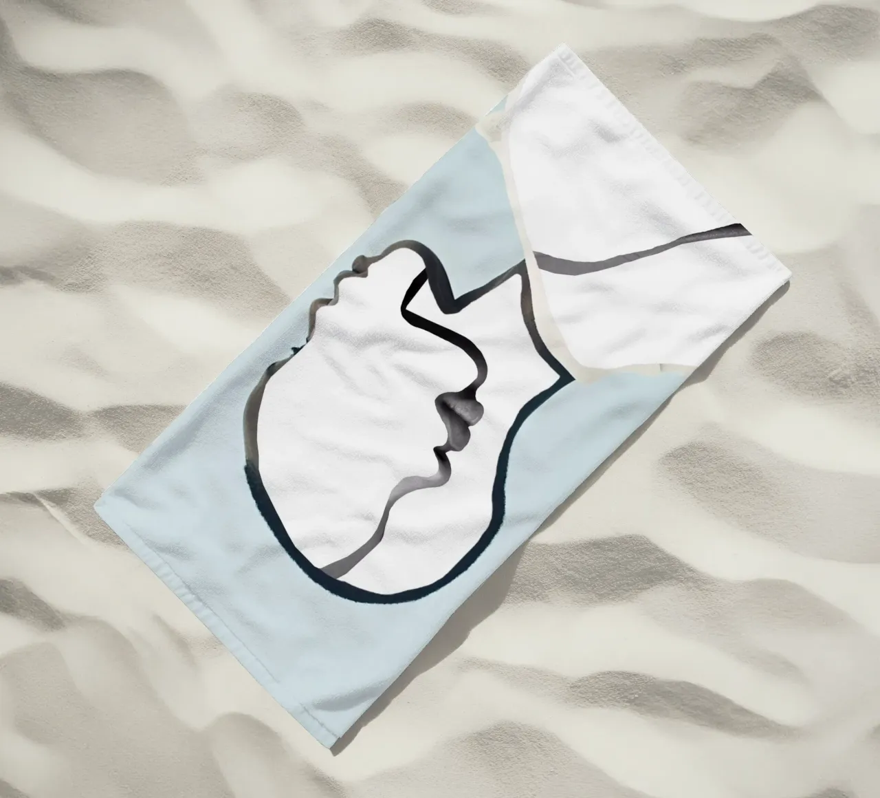 ritratto minimale telo mare da dada22
