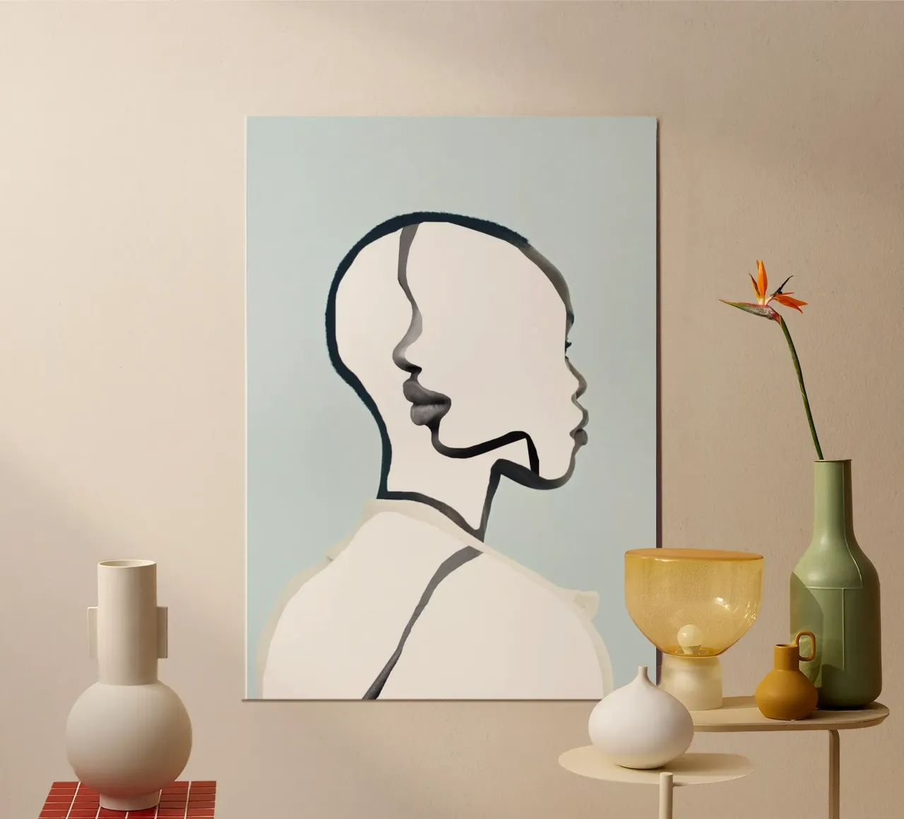 ritratto minimale alluminio dibond da dada22