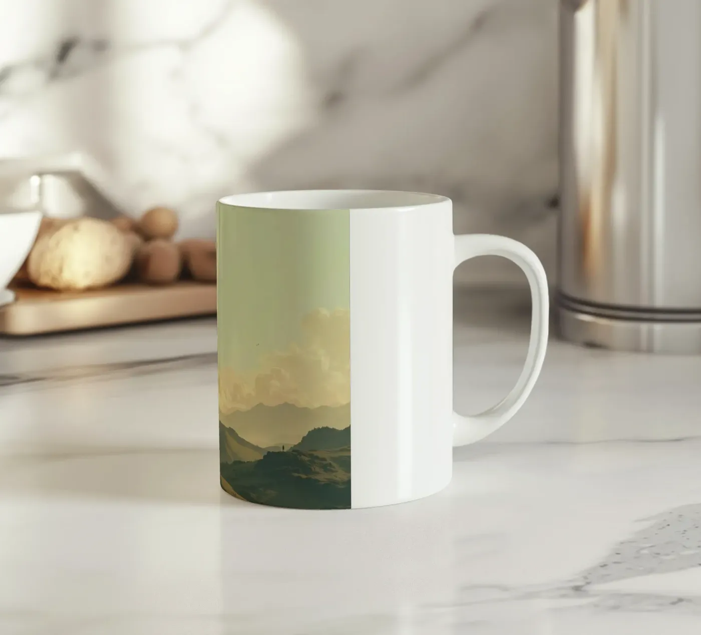 Mountain view ceramic mug by CASTILO