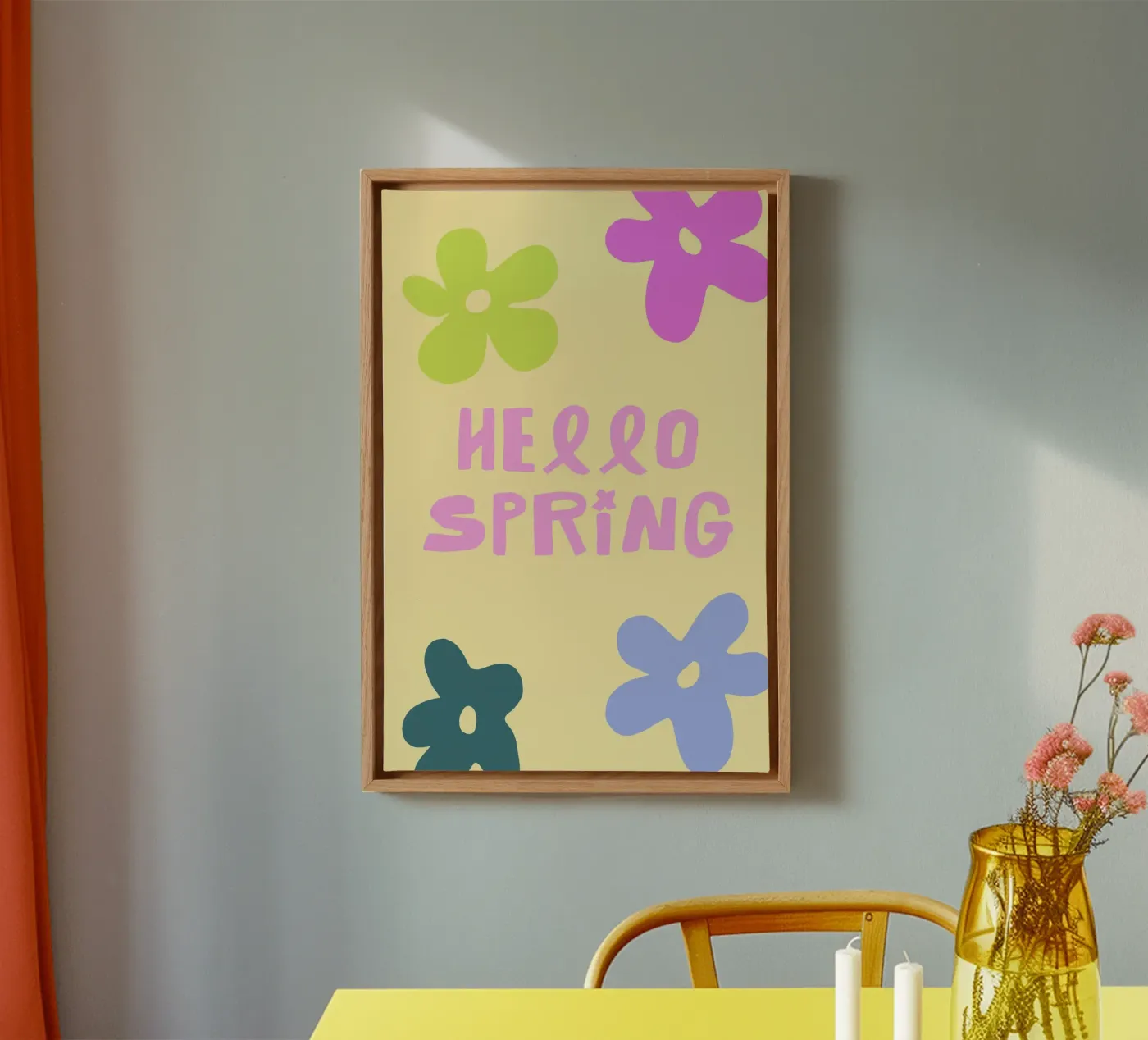 Hello Spring canvas by treechild