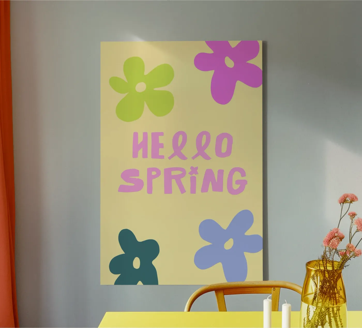 Hello Spring canvas by treechild