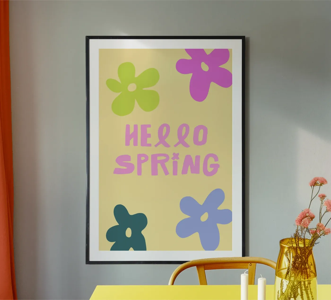 Hello Spring poster van treechild