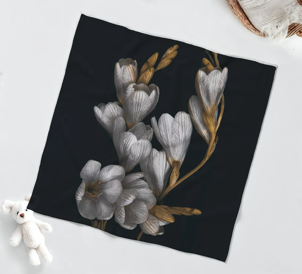 Fiori notturni coperta in pile da dada22