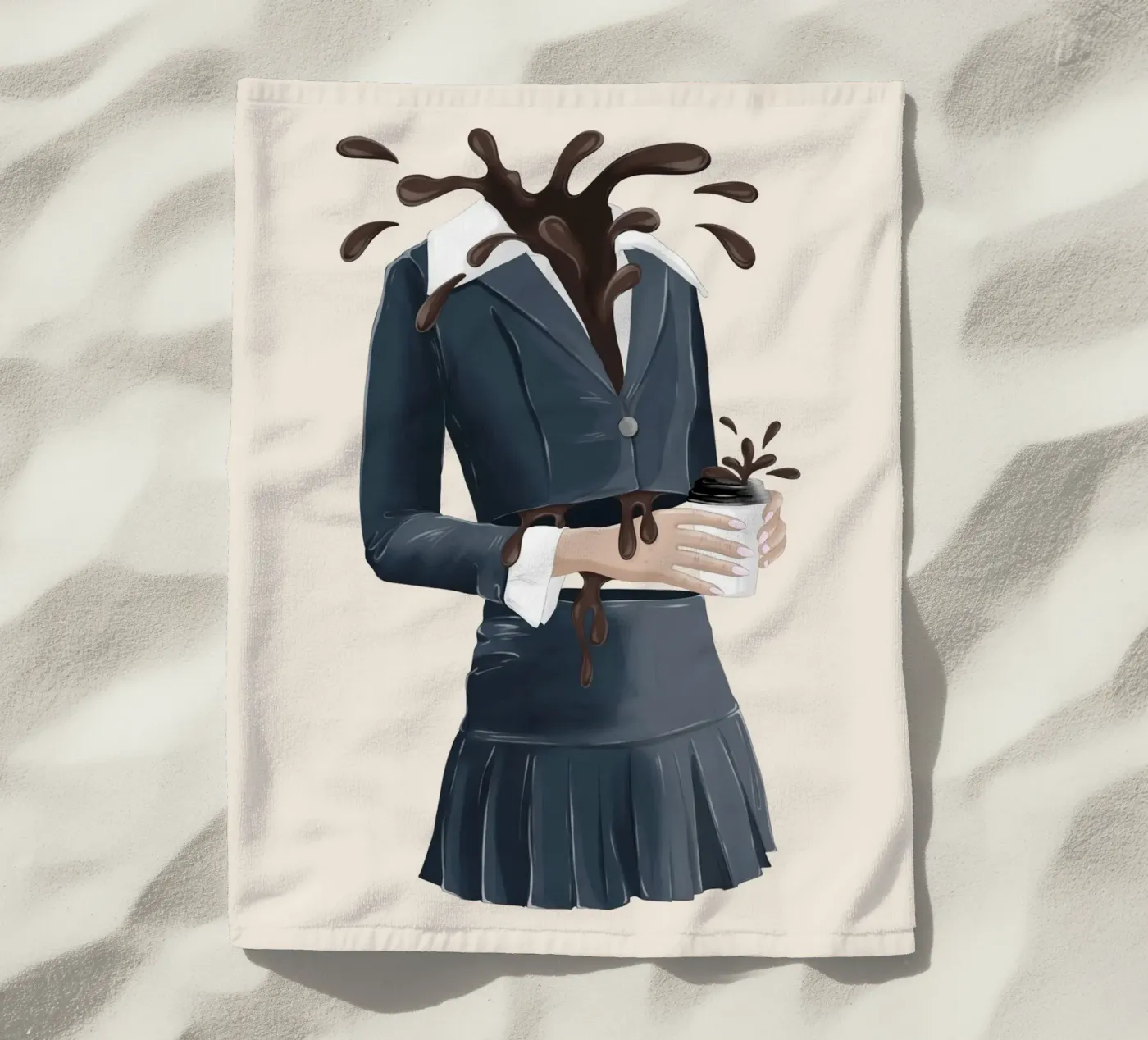 Troppo caffè telo mare da Lisen