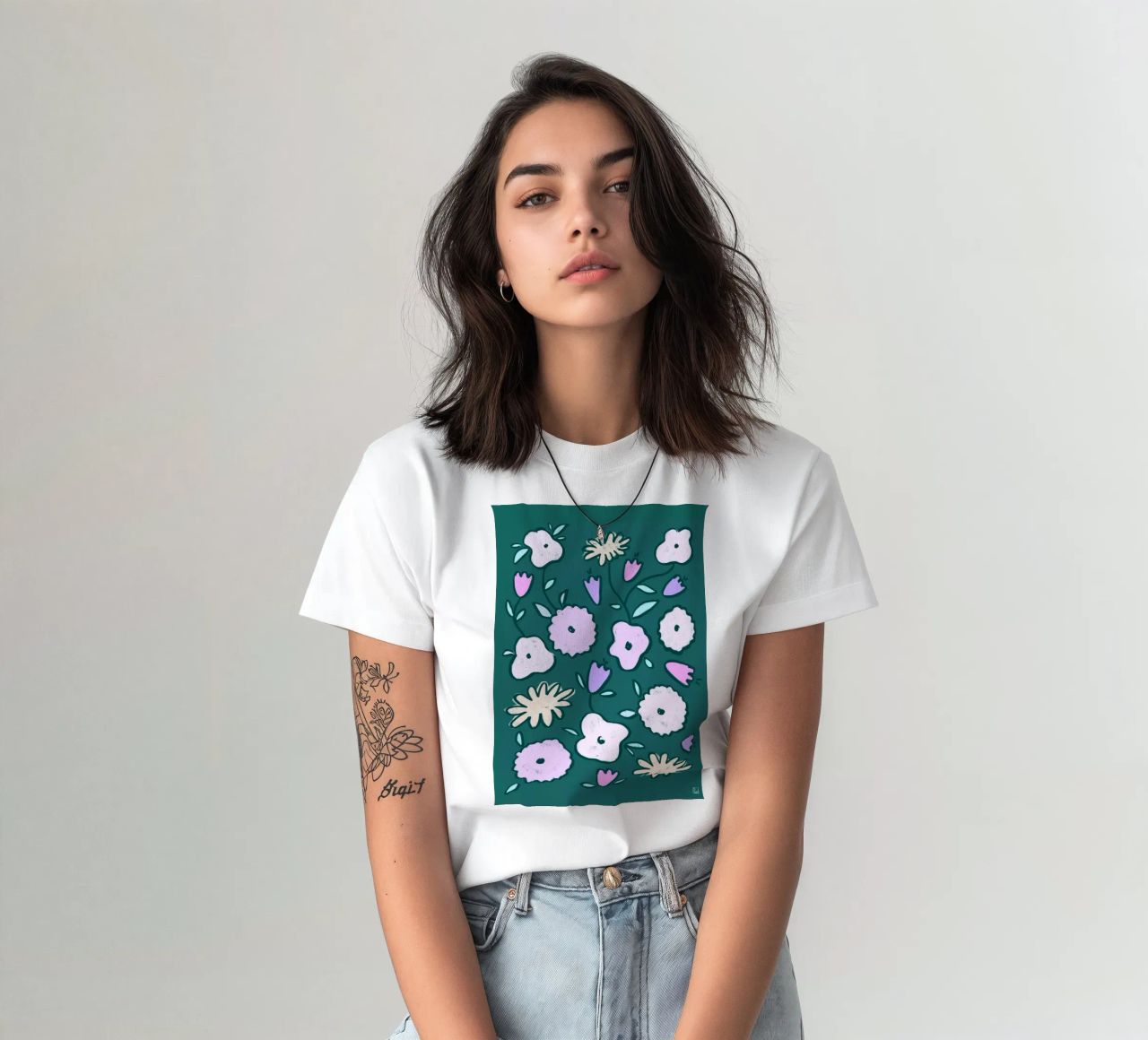 Motivo dei fiori selvatici t-shirt da Be Mart