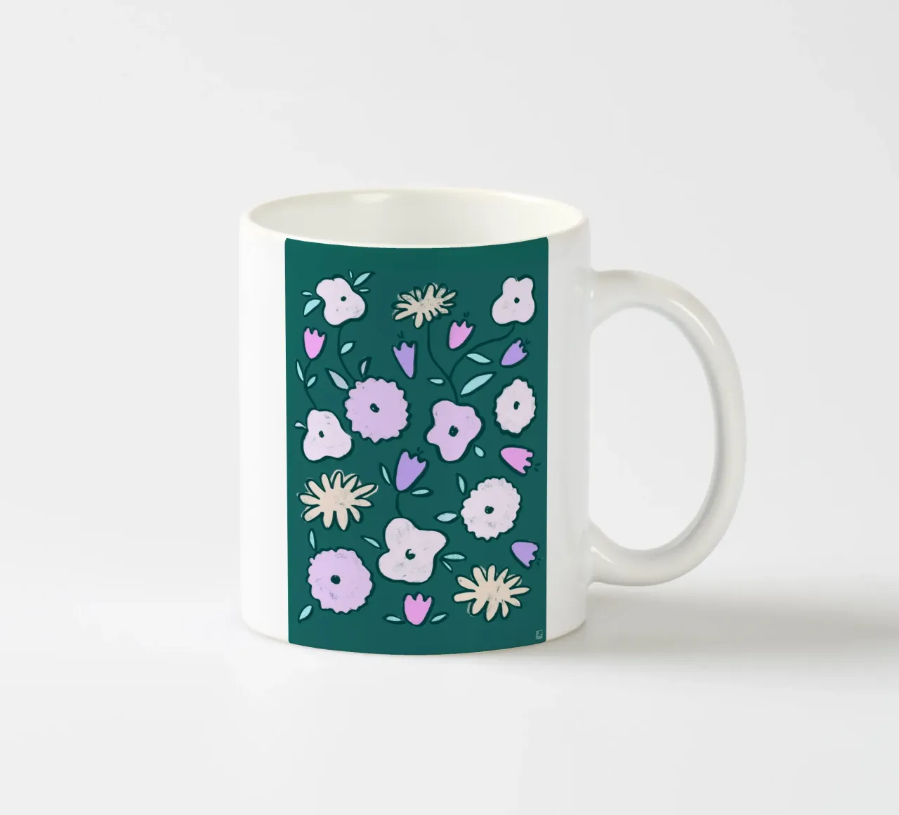 Wildflower Pattern ceramic mug by Be Mart