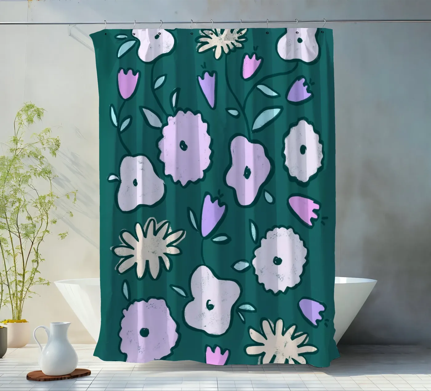 Wildflower Pattern Duschvorhang von Be Mart